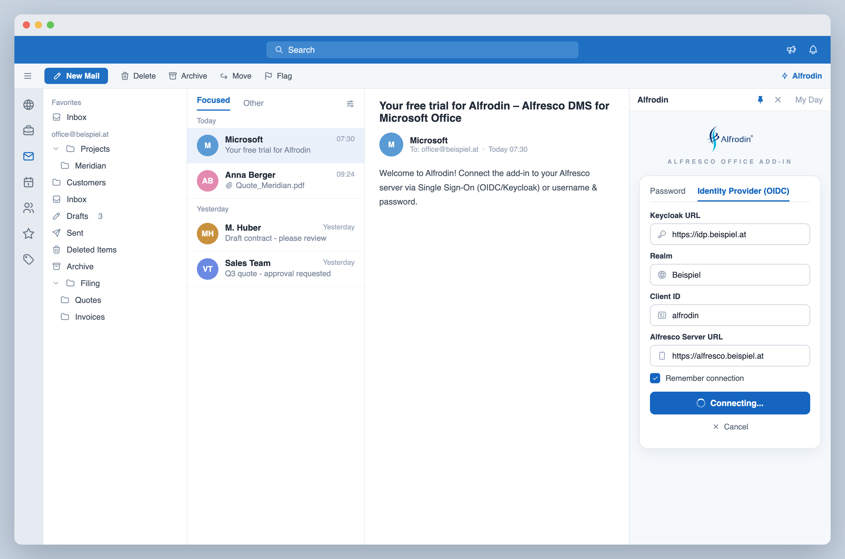 Single sign-on via OIDC